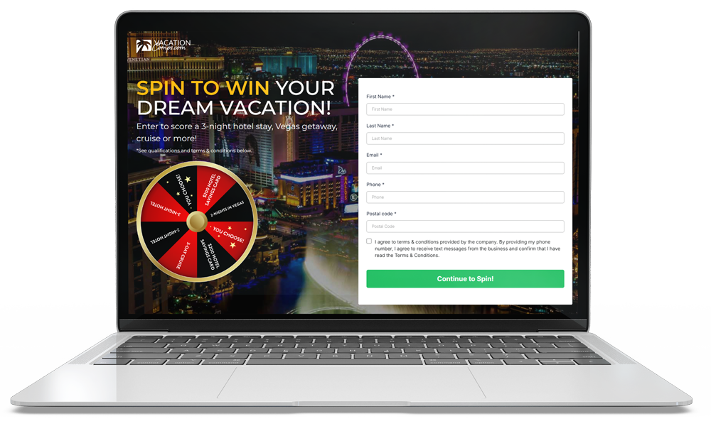 Laptop graphic with form example